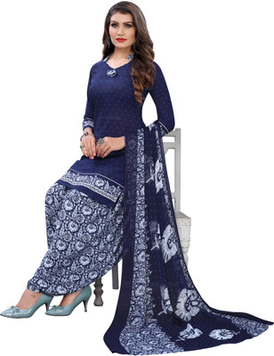 RENSILAFAB Crepe Printed Kurta & Patiyala Material