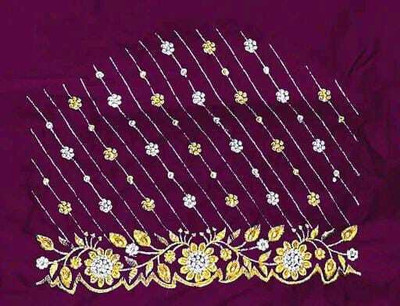 SIDDHI TRENDZ Art Silk Embroidered Blouse Material