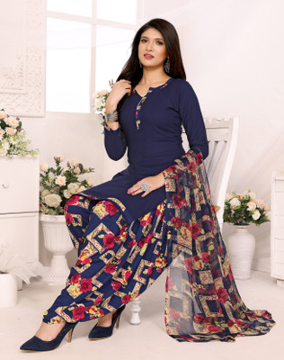 YASHIKA Crepe Floral Print Salwar Suit Material