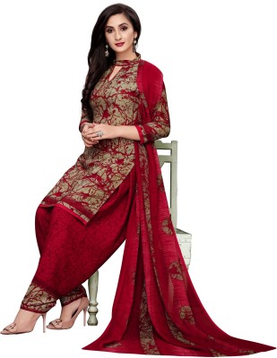 AYKA CLOTHINGS Crepe Floral Print, Printed Salwar Suit Material