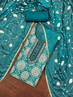 Blissta Organza Embellished Salwar Suit Material