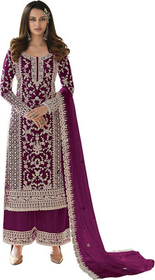 Amit Net/Lace Self Design Salwar Suit Material