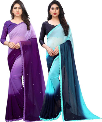 Sutranga Designers Georgette Embellished Multipurpose Running Fabric