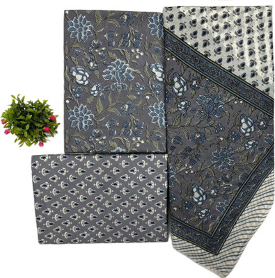 KWATCHI Pure Cotton Floral Print Salwar Suit Material