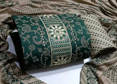 Meghdoot Textiles Pure Cotton Embroidered, Printed Salwar Suit Material