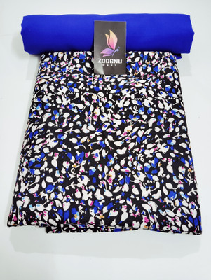 Zoognu Crepe Floral Print Kurta & Patiyala Material
