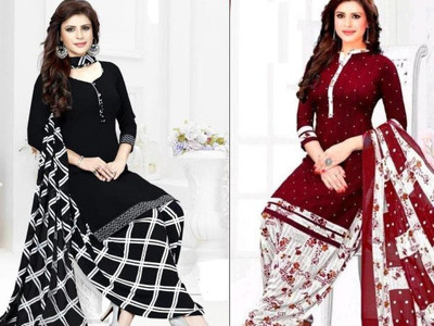 DUTT TEXTILE Crepe Printed Kurta & Patiyala Material