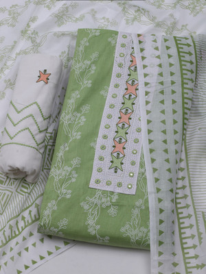 Meena Bazaar Cotton Blend Printed Salwar Suit Material