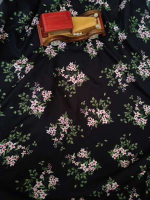 HOC Crepe Floral Print Kurta Fabric