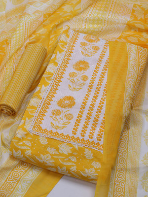 Meena Bazaar Cotton Blend Printed Salwar Suit Material