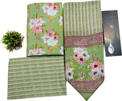 KWATCHI Pure Cotton Floral Print Salwar Suit Material