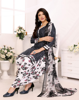 YASHIKA Crepe Floral Print Salwar Suit Material
