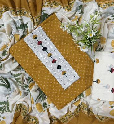 EJS Pure Cotton Floral Print Salwar Suit Material