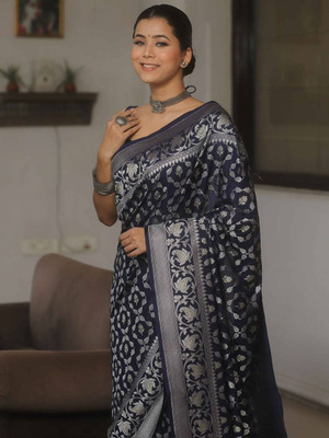 MJ TRENDZ Jacquard Solid, Self Design Blouse Material