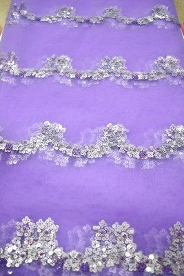 GIGGLEBYTES Net/Lace Embellished Multi-purpose Fabric