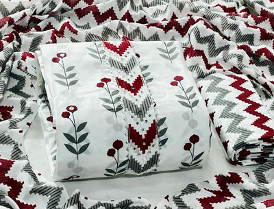 VC Fashion Pure Cotton Printed Kurta & Churidar Material