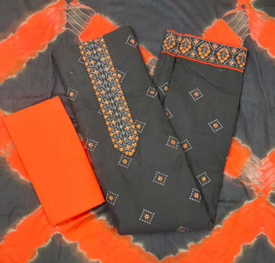 Ishika Creation Cotton Linen Printed Kurta & Churidar Material