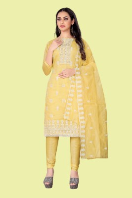 Julee Chanderi Embroidered Salwar Suit Material