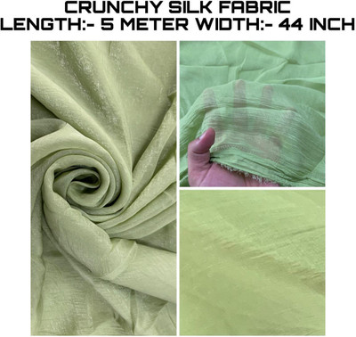 KRISHNAM TRENDS Silk Blend Self Design Multi-purpose Fabric