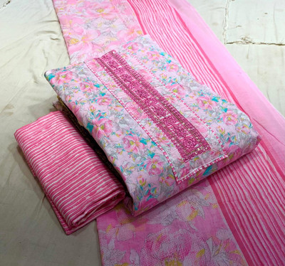 Vinayak fashoin Pure Cotton Floral Print, Printed, Self Design Salwar Suit Material