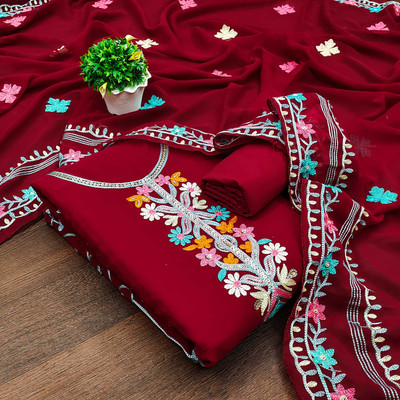 Divastri Georgette Embroidered Salwar Suit Material