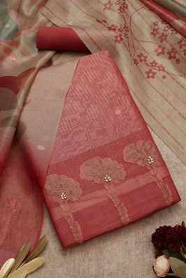 soch Silk Blend Self Design Salwar Suit Material