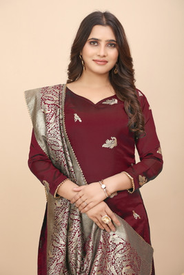 SHREE HARI FAB Art Silk Printed Kurta & Palazzo Material