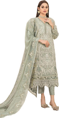 Shreepad Fashion Net/Lace Embroidered Salwar Suit Material