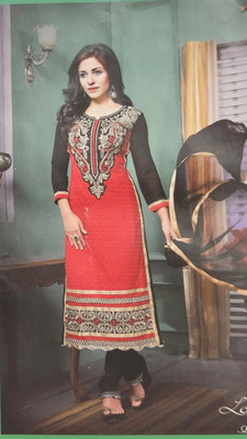 Trendy alankar Cotton Blend Embroidered Salwar Suit Material