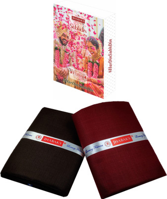JHABAK'S Cotton Blend Solid Shirt & Trouser Fabric