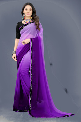 PRIHAL ART Georgette Embellished Blouse Material