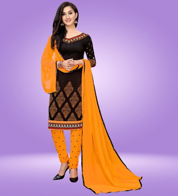 BHUMIKA CREATION Crepe Solid, Striped Salwar Suit Material