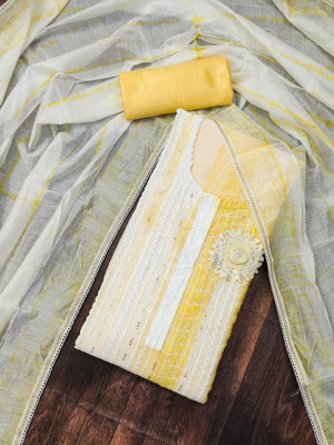 Tasrika Cotton Blend Striped Salwar Suit Material