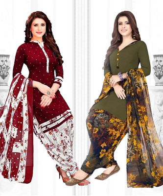 thira i Crepe Printed Salwar Suit Material
