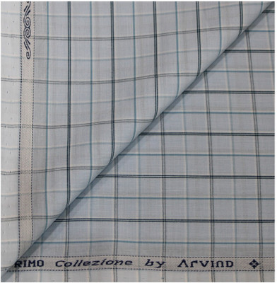 Arvind Pure Cotton Checkered Shirt Fabric