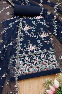 soch Georgette Embroidered Salwar Suit Material