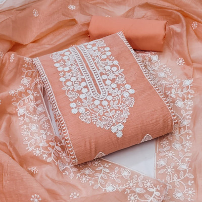 Nayanthara Trends Chanderi Embroidered Salwar Suit Material