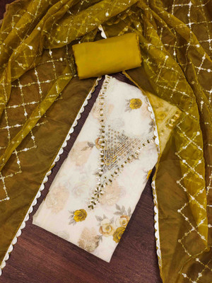 Divastri Silk Blend Embellished Salwar Suit Material