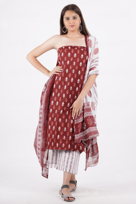 KWATCHI Pure Cotton Printed Salwar Suit Material