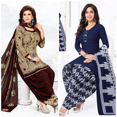 SIMPLYENTHIC Crepe Printed Kurta & Churidar Material