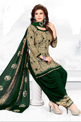 HouseOfCommon Crepe Printed Kurta & Patiyala Material