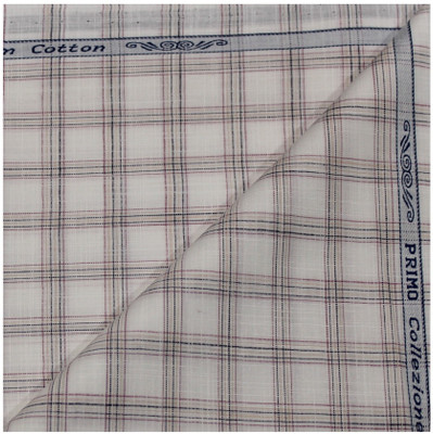 Arvind Pure Cotton Checkered Shirt Fabric