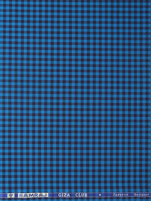 Ramraj Cotton Cotton Blend Checkered Shirt Fabric