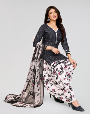 ANIRAV Crepe Printed Kurta & Palazzo Material
