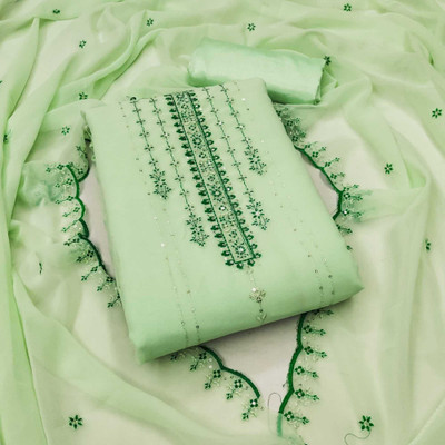 PandadiSaree Georgette Embroidered Salwar Suit Material