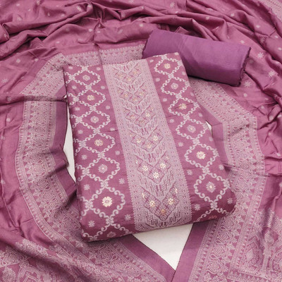 NF FAB Muslin Embroidered, Printed Salwar Suit Material