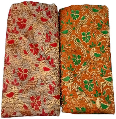 Cotton colors Cotton Blend Self Design Blouse Material