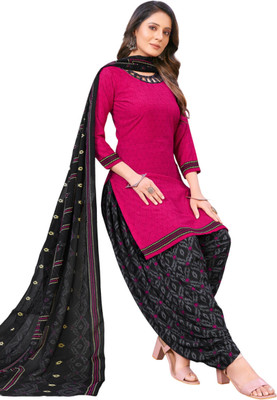 DUTT TEXTILE Crepe Printed Salwar Suit Material