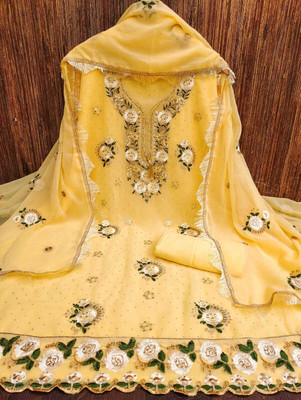 HOUSEEOFCOMMON Pure Cotton Embroidered Salwar Suit Material