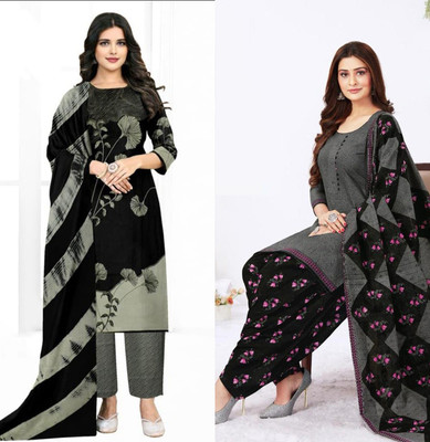 laxmi creation Crepe Printed Salwar Suit Material